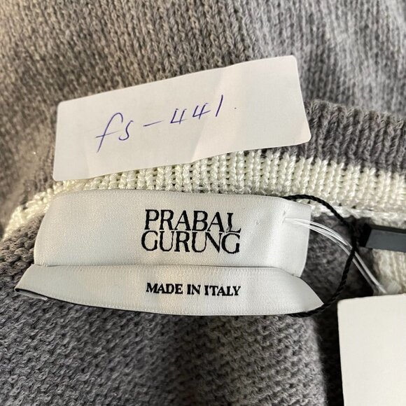 Prabal Gurung Grid Stitch Cardigan Sweater Wool Nylon NWT Women's Small - Picture 2 of 8